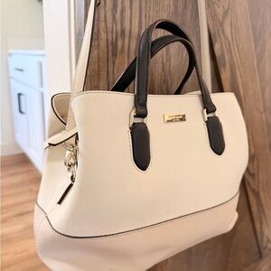 Kate Spade Elegant Cream and Black Satchel